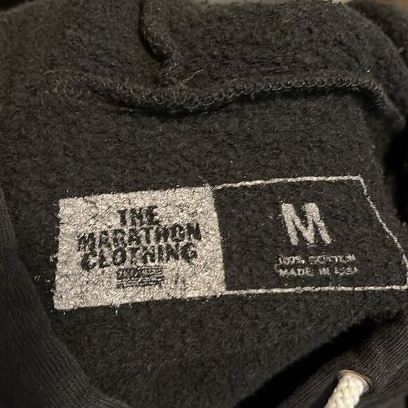 Nipsy Hussle Marathon Black Zipper Closure Hoodie Pockets Sweatshirt Casual - Picture 12 of 12